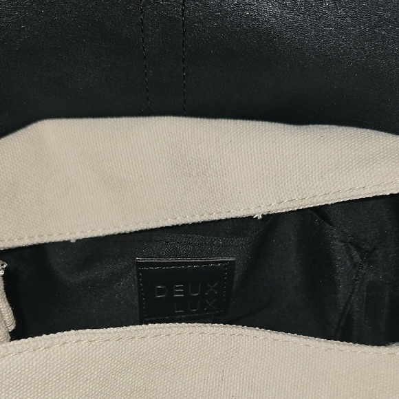 Deux Lux NEW NWOT Stylish Black and Cream Demi Backpack main image 8